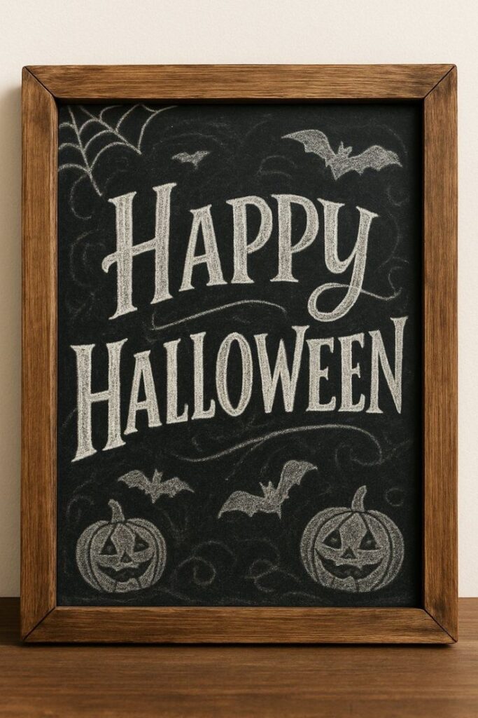 simple-happy-halloween-chalkboard-lettering-with-bats-and-pumpkins