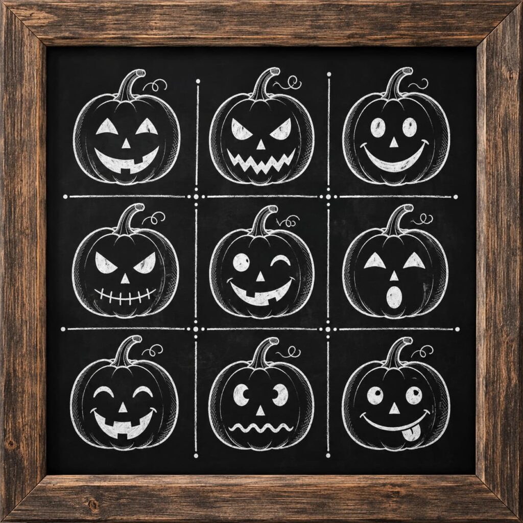 pumpkin-face-grid-chalkboard-design