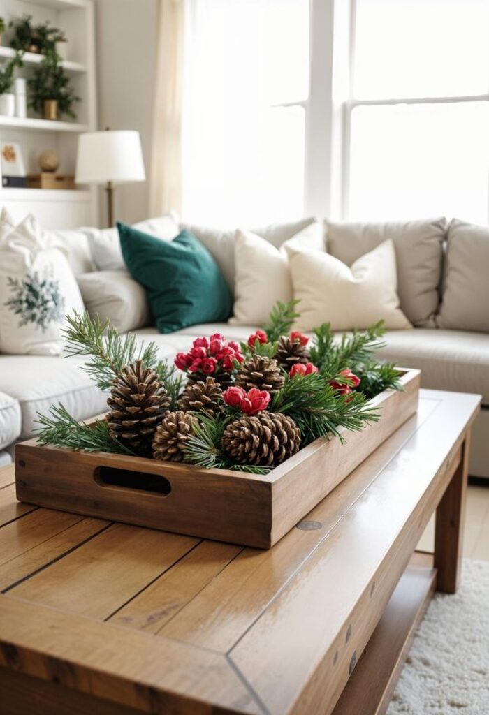 long-wooden-tray-filled-with-pinecones-on-a-cozy-winter-coffee-table