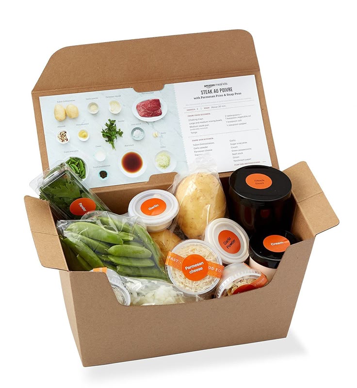 gourmet-meal-kit-recipe-box-with-fresh-ingredients-and-steak-au-poivre-recipe