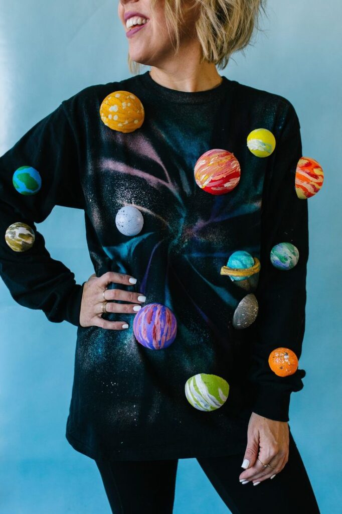 a-woman-wearing-DIY-Solar-System-Costume-for-Halloween
