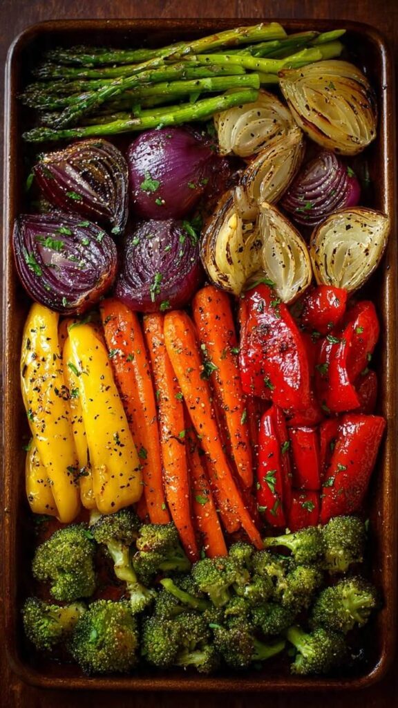 sheet-pan-roasted-winter-vegetables-including-carrots-peppers-onions-and-broccoli