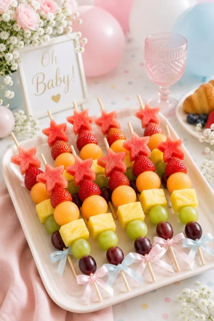 fresh-fruit-skewers-with-star-watermelon-tops-for-baby-shower