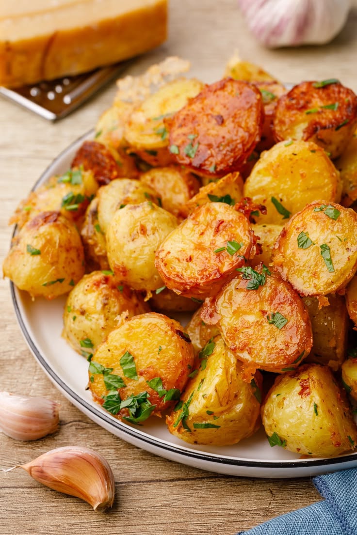 golden-garlic-parmesan-roasted-potatoes-garnished-with-fresh-herbs