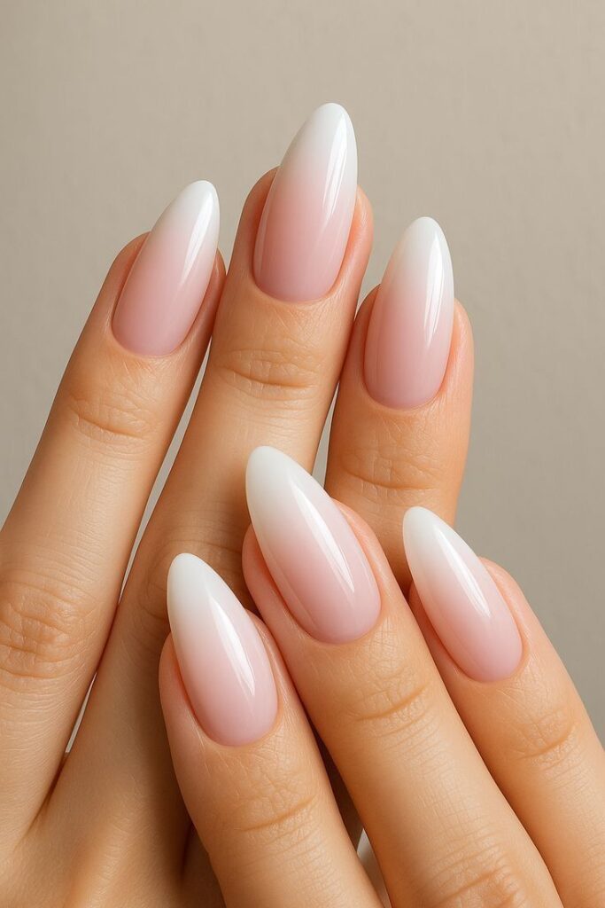 rench-ombre-fade-almond-acrylic-nails-with-glossy-clear-pink-base-for-wedding-nails-for-brides 