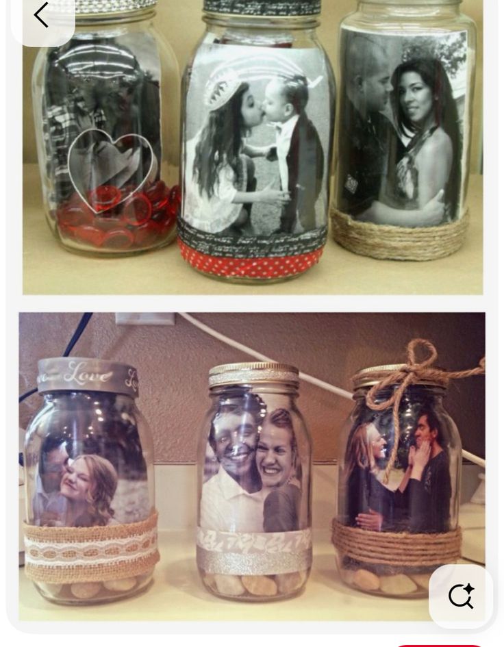 sentimental-jar-photo-frames-wrapped-with-burlap-and-twine