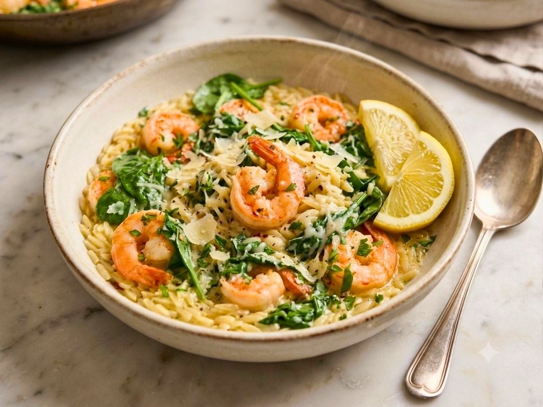 garnished-bowl-lemon-garlic-shrimp-orzo-spinach-fresh-lemon-wedges-for-featured-image