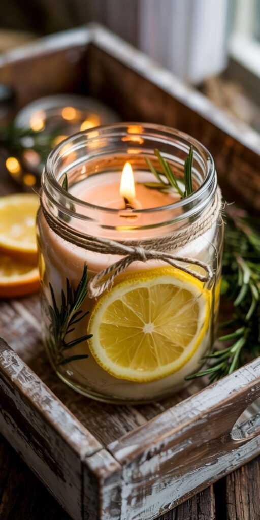 jar-candle-with-sliced-lemon-and-rosemary-tied-with-twine-in-a-wooden-tray