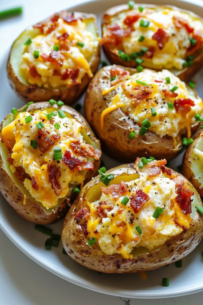 fluffy-baked-potatoes-split-open-and-loaded-with-melted-cheese-crispy-bacon-bits-and-fresh-chives-easy-dinner-recipes