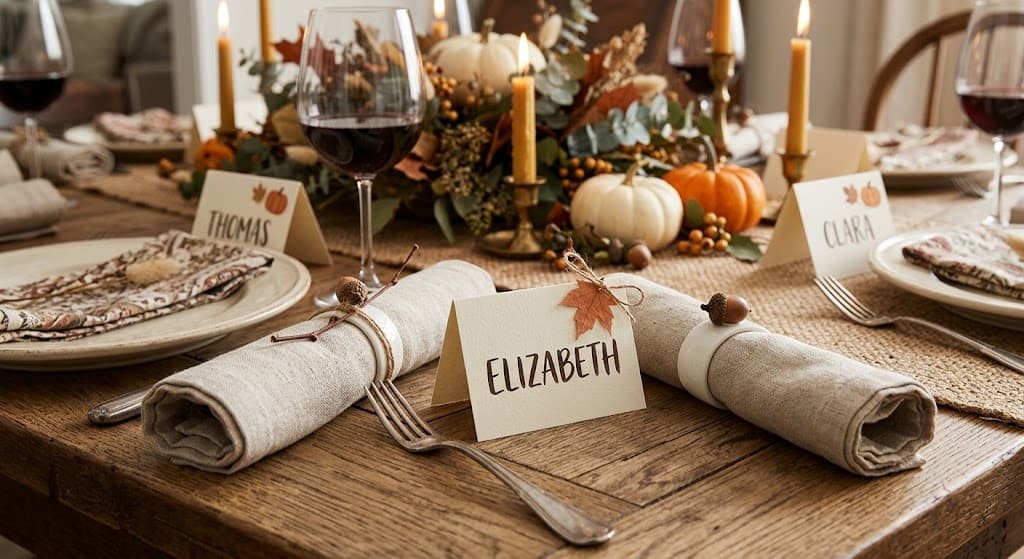 folded-cardstock-thanksgiving-place-cards-with-handwritten-names-and-mini-leaf-details