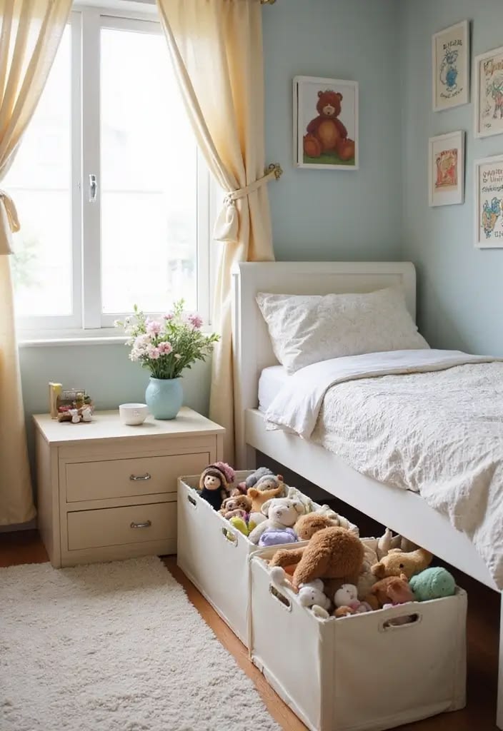 under-bed-fabric-storage-bins-filled-with-stuffed-animals-in-kids-bedroom