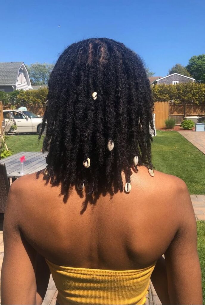 back-view-of-shoulder-length-dark-locs-adorned-with-cowrie-shells