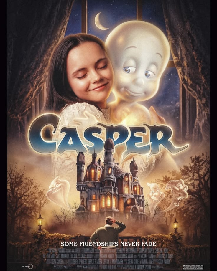 casper-movie-poster-featuring-christina-ricci-smiling-next-to-casper-the-friendly-ghost-above-whipstaff-manor.