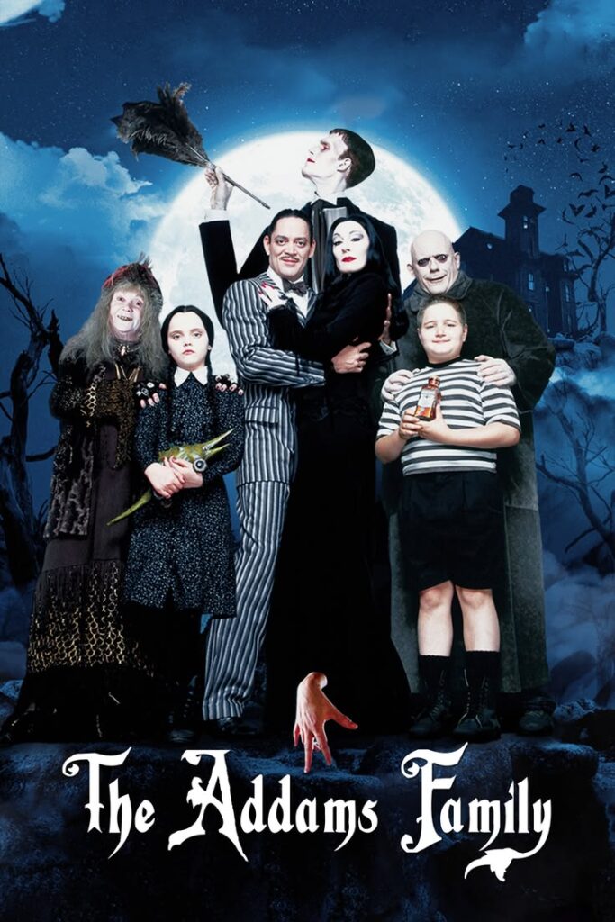the-addams-family-movie-poster-featuring-the-full-cast-under-a-full-moon