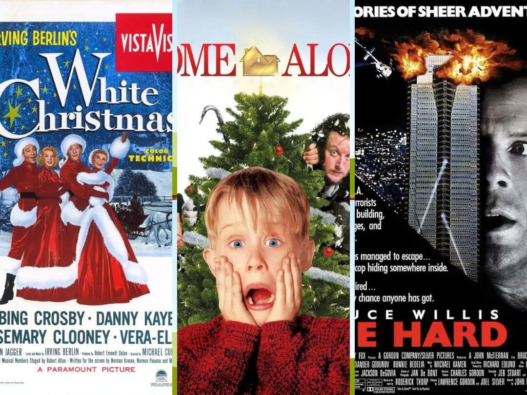 blog-header-image-collage-featuring-classic-christmas-movie-posters-for-white-christmas-home-alone-and-die-hard-classic-Christmas-movies