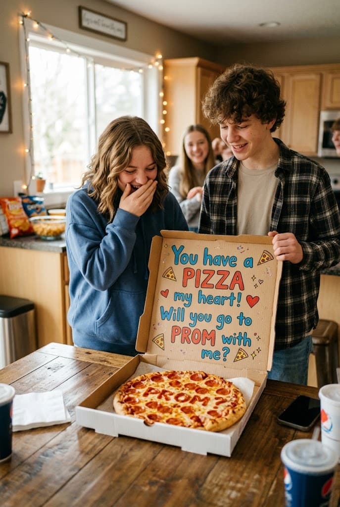 `pizza-box-promposal-with-handwritten-pun-message-inside-lid-held-by-smiling-teen`